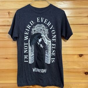 Wednesday “I’m not weird, everyone else is” 2022 Graphic T-Shirt - Black Small